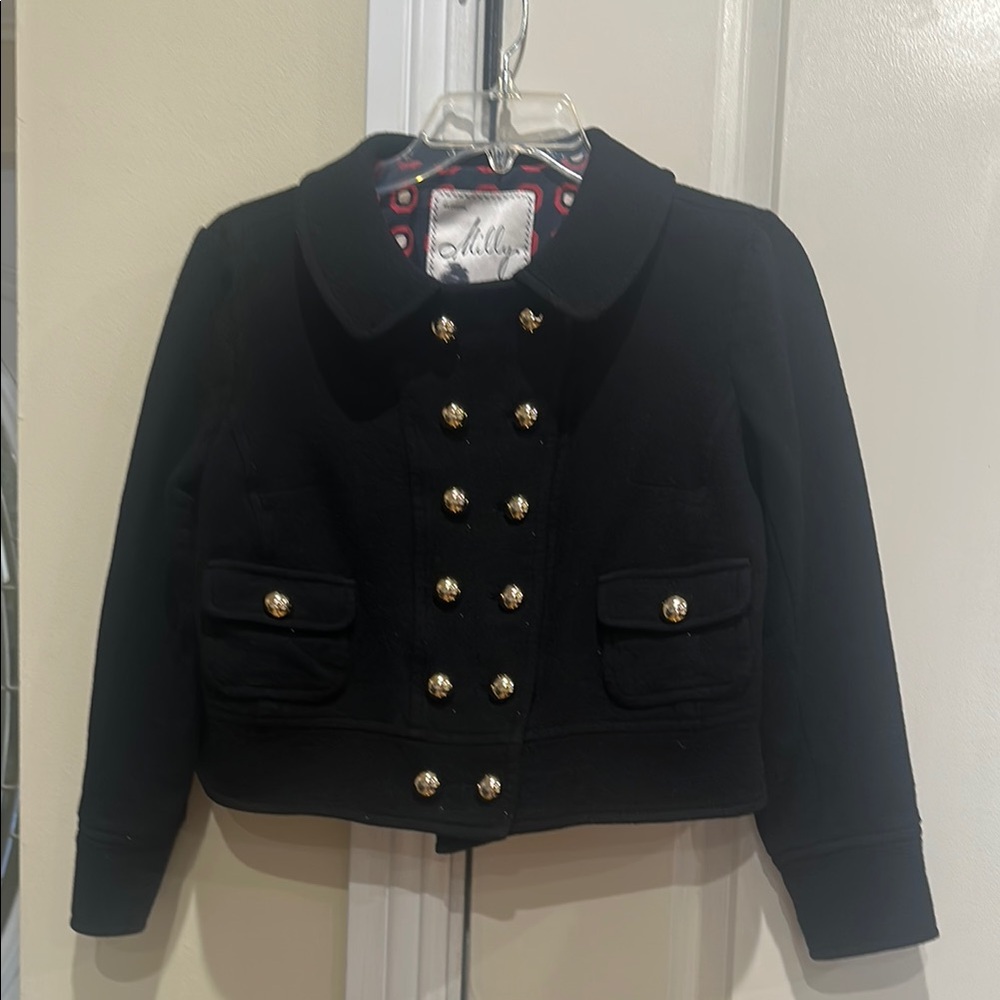 Milly Black Jacket with Gold Buttons super cute and stylish.